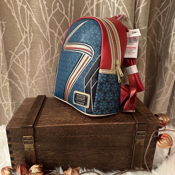 DISNEY DISNEYLAND MARVEL LOUNGEFLY BACKPACK MS MISS CAPTAIN MARVEL NEW HTF - Picture 7 of 7